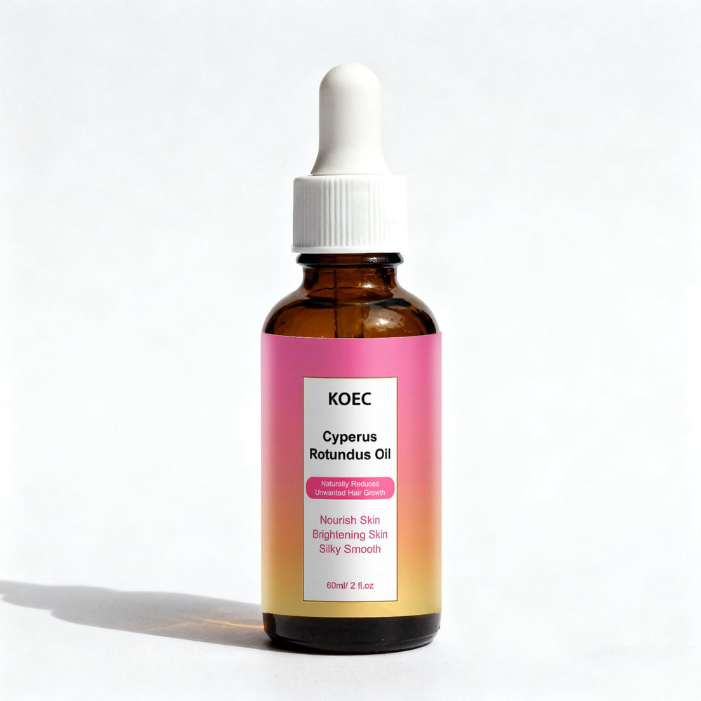 PKQLQ Organic Cyperus Rotundus Oil dropper pour, portable hair-inhibitor for body use.