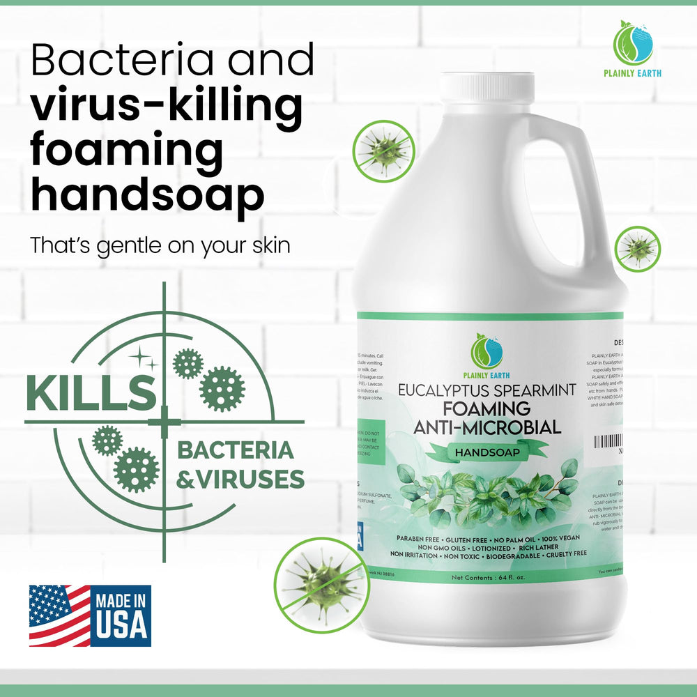 Plainly Earth antimicrobial hand soap fragrance notes offer calming vanilla.