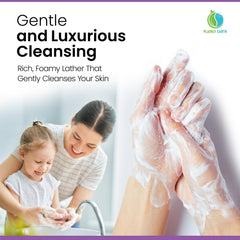 Plainly Earth moisturized hands after washing showcase gentle skin care.
