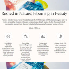 Plant-derived oil blend signifies natural care.