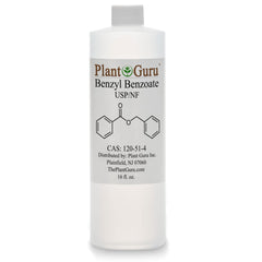 Plant Guru Benzyl Benzoate 16oz bottle for fragrance formulation and stability