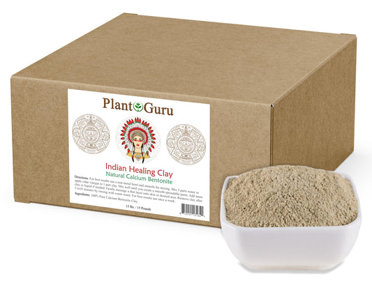 Plant Guru calcium bentonite clay powder bulk 15 lbs for deep cleansing