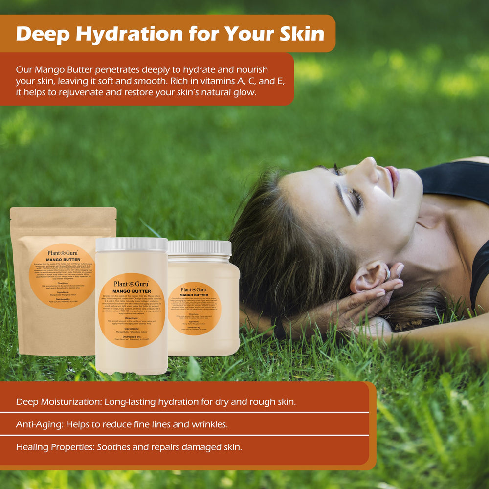 Mango Butter on skin application for soft, hydrated skin