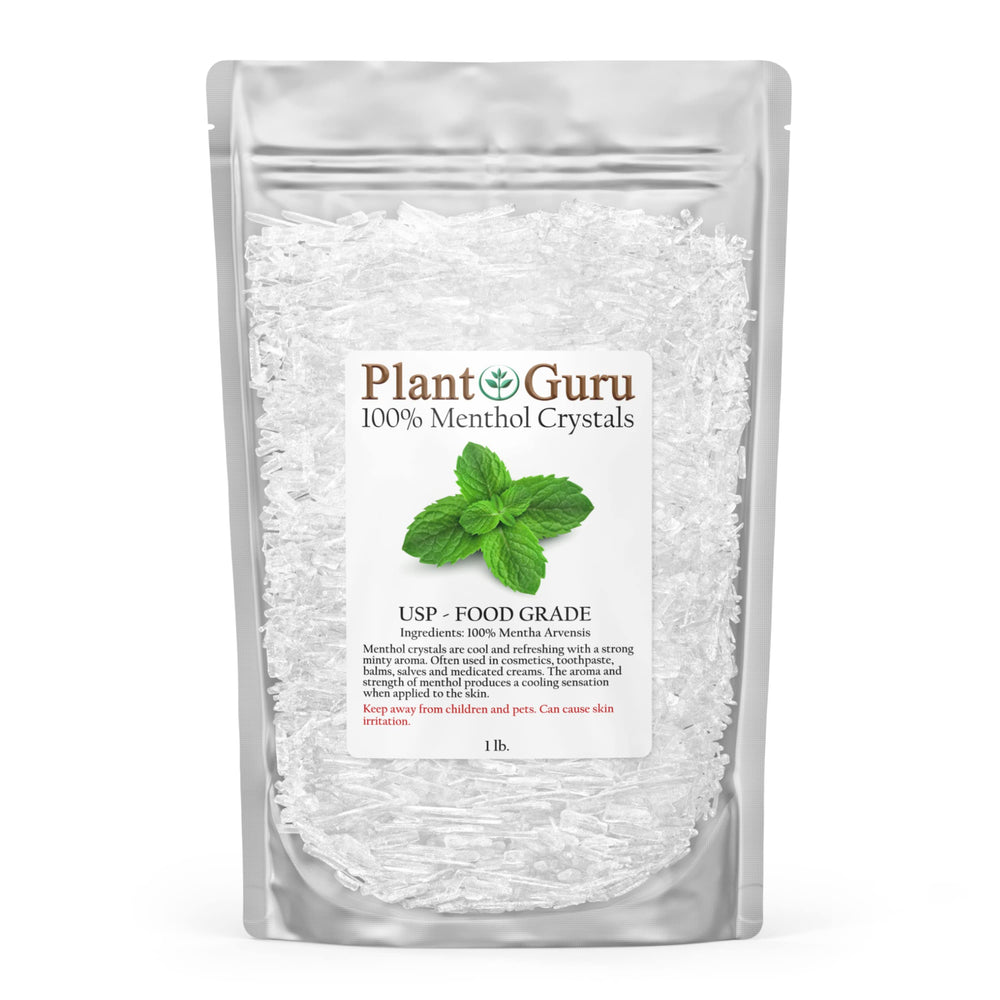 Plant Guru Menthol Crystals 1lb bulk for versatile cosmetic use.