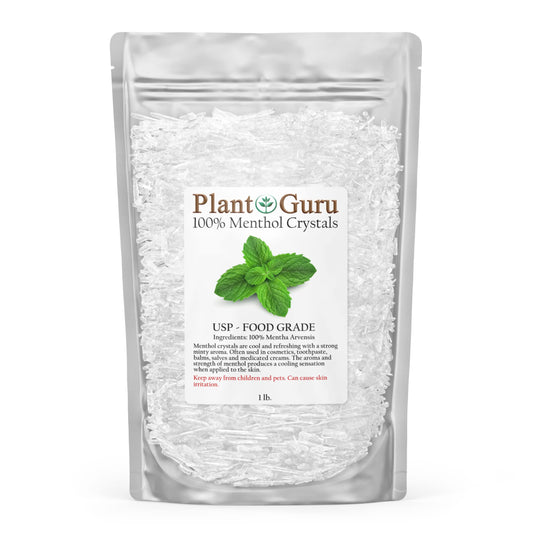 Plant Guru Menthol Crystals 1lb bulk for versatile cosmetic use.