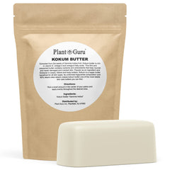 Plant Guru Kokum Butter 1lb bar close-up, rich texture for skin care.