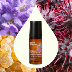 Plant Therapy organic label close-up on 30 mL bottle.