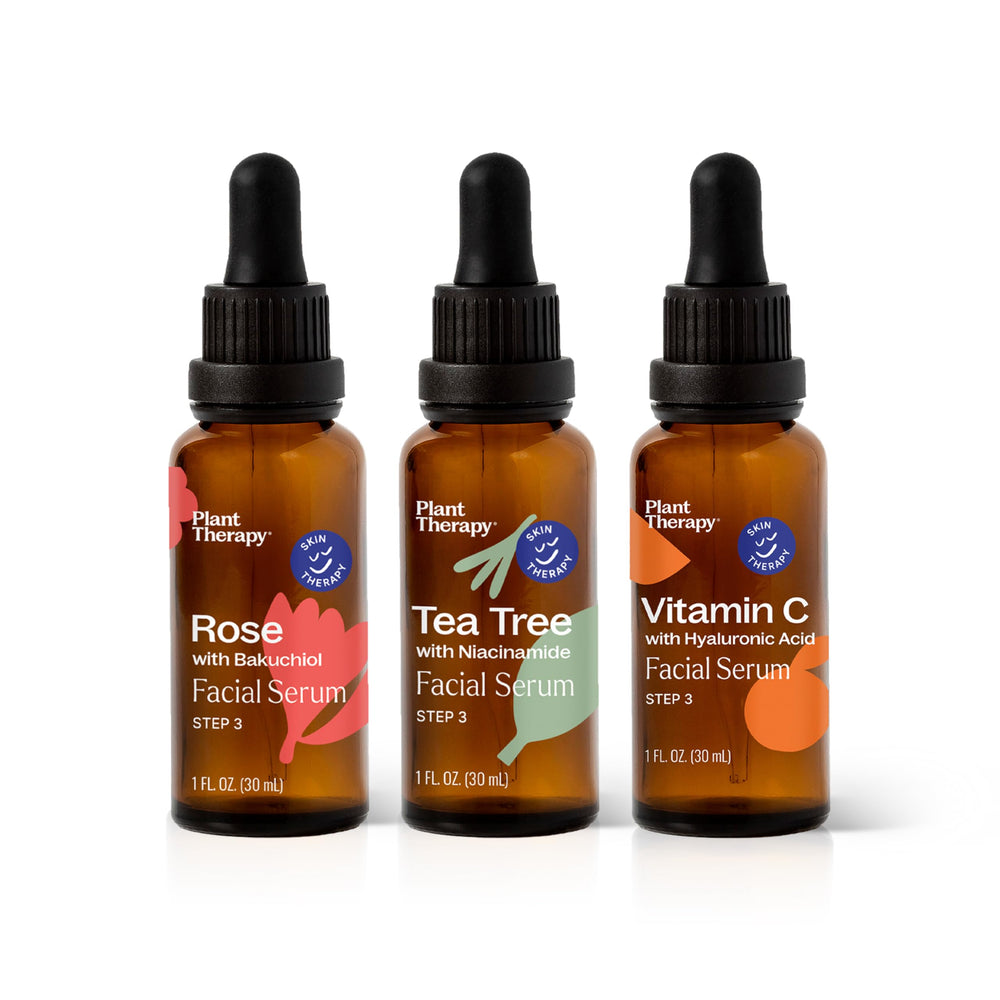Plant Therapy Rose Bakuchiol serum label detail on ingredients