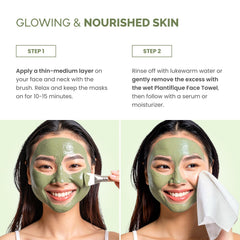 Plantifique Korean Clay Mask blueberry and spirulina blend for enhanced care.