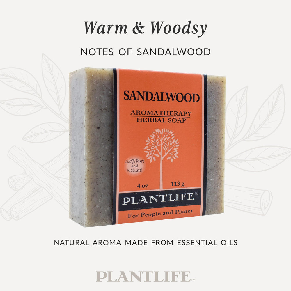 Plantlife Sandalwood aroma during a calming shower routine.
