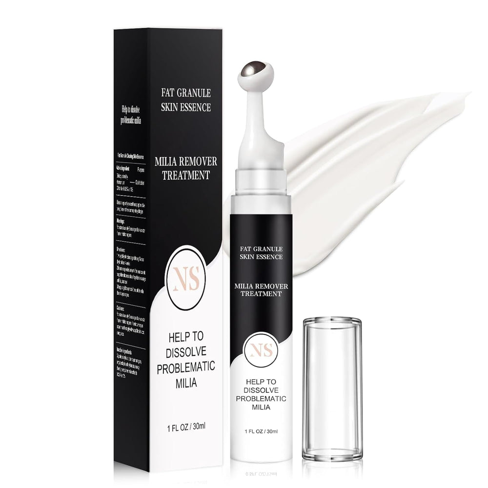 Platicat Milia Remover Serum bottle close-up for gentle facial spot treatment
