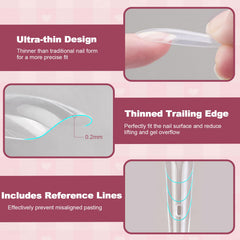 Plman bottom form with guides helps shape nails accurately.
