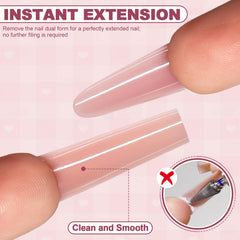 Plman polygel extension process delivers a smooth, glossy finish after cure.