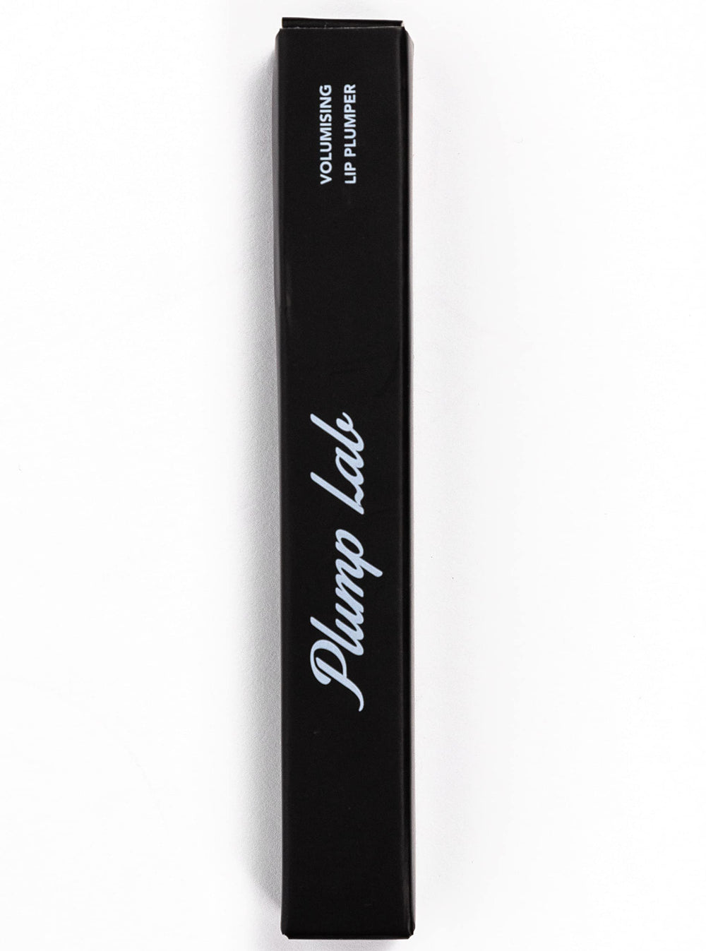 Plump Lab lip plumper gloss clear bottle closeup shows hydration and fullness.