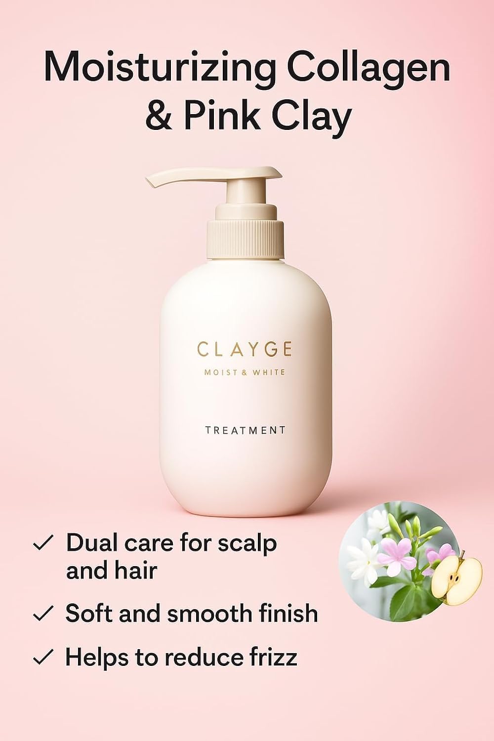 Plus eau Clayge Treatment M Moroccan lava clay blend balances scalp and hair moisture
