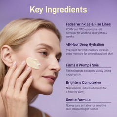 Plus OneHerolabs PDRN texture swirl highlights rich moisturizing texture