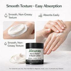 PLYNXE Alcuras Cream on the feet provides refreshing moisture and relief.