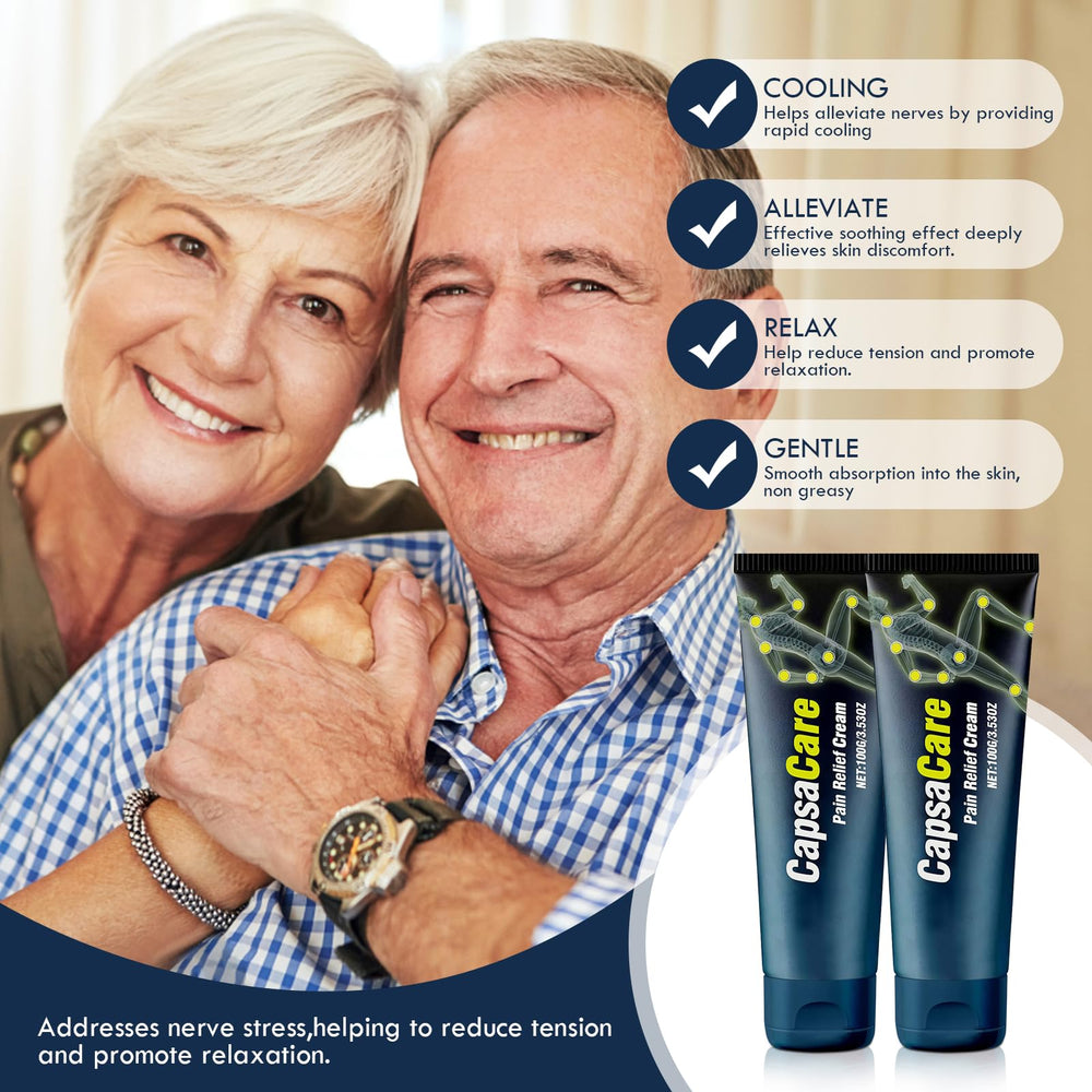 Pnylqo Capsacare ingredients focus: capsaicin, arnica, menthol for soothing comfort
