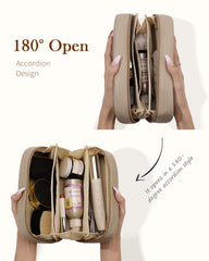 Pocmimut makeup bag travel-ready compact organizer for quick trips
