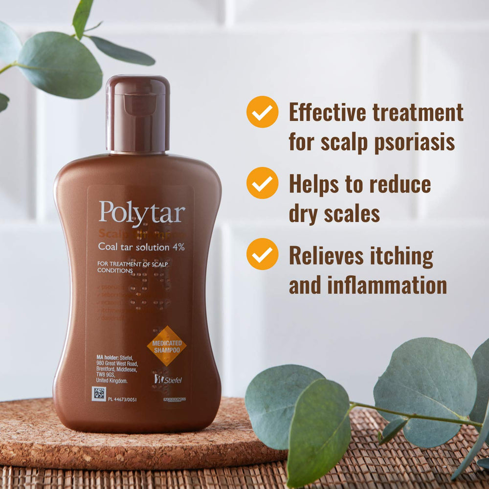 Polytar pack-shot displays two bottles for easy replacement and savings