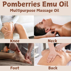 Pomberries Emu Oil helps soothe dry skin with light absorption.