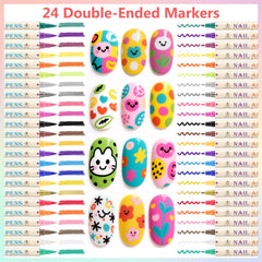 Ponhey nail art pens in action enable beginners to achieve clean lines with smooth flow