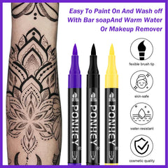 Ponhey dual-end tattoo pens offer fine lines and broad fills