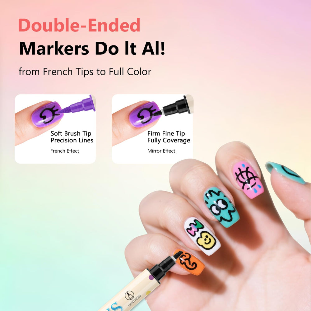 Ponhey 24-color kit beside manicure tools supports at-home salon-quality art
