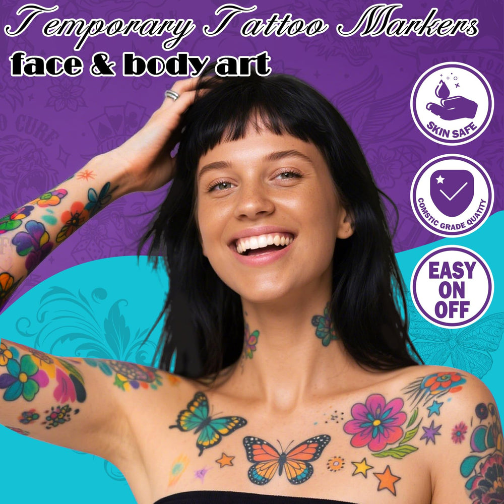 Ponhey 67 tattoo stencils for diverse designs and precise placements