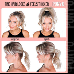 PONY-O copper-core design highlights gentle removal and hair safety.
