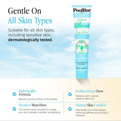PoolBar Sundowner after-sun application on body for refreshed skin