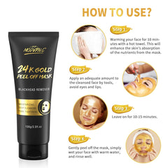 POP MODERN.C application instruction image illustrating how to apply the mask.