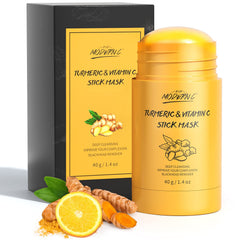 POP MODERN.C Turmeric Stick Mask being applied for deep cleansing and pore refinement.
