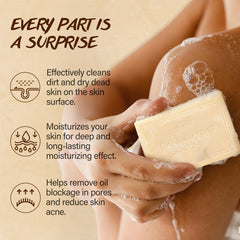 POP MODERN.C almond soap nourishes for soft, smooth skin.