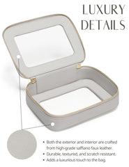 Popvibe Clear Makeup Case travel-ready design fits handbags and carry-ons.