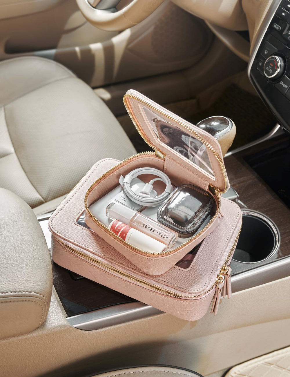 Popvibe compact 5x4.7x2 inches design helps organize daily essentials.