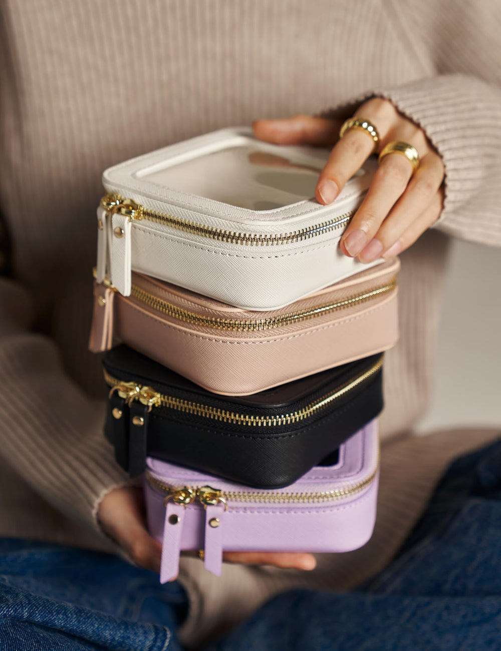 Popvibe on-the-go organization fits in bags for travel.