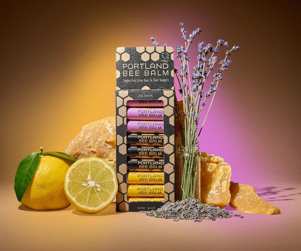 Portland Bee Balm packaging showcases local ingredients and eco-friendly design.