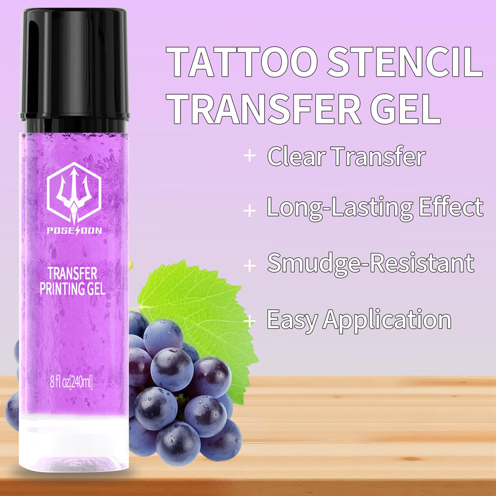 POSEIDON stencil transfer gel long-lasting, quick-drying performance during sessions