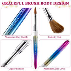 Potchen gradient color brush set adds style to nail art.