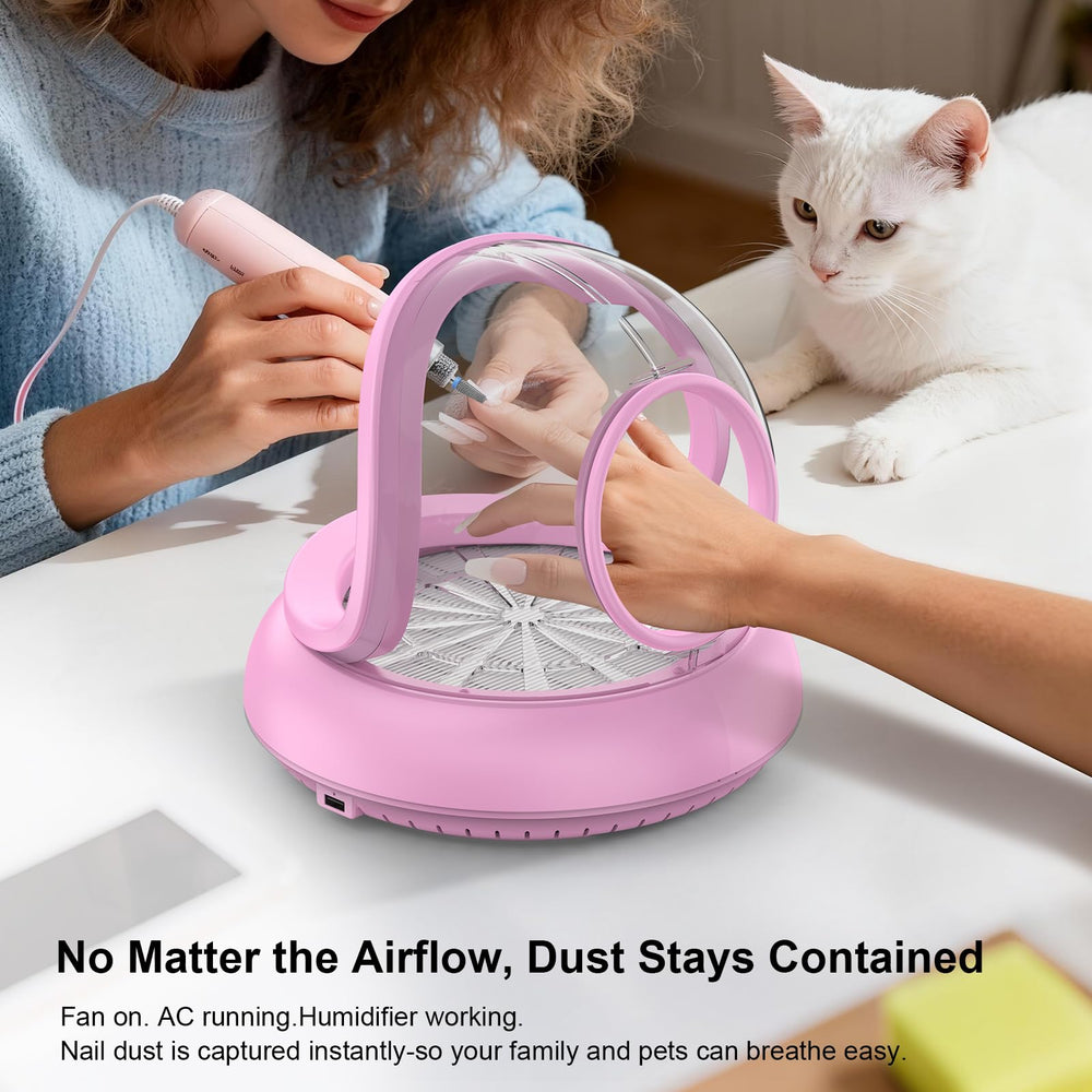 PowCube Ultra quiet operation keeps conversations flowing during nail sessions.