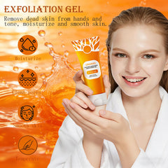 POYICGS exfoliating gel in shower setup for daily use.