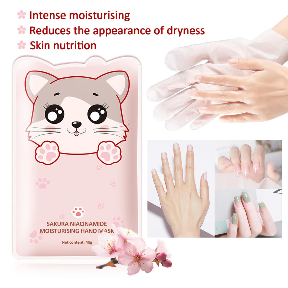 PPPanYiDi moisturizing gloves worn on hand for soft, hydrated skin