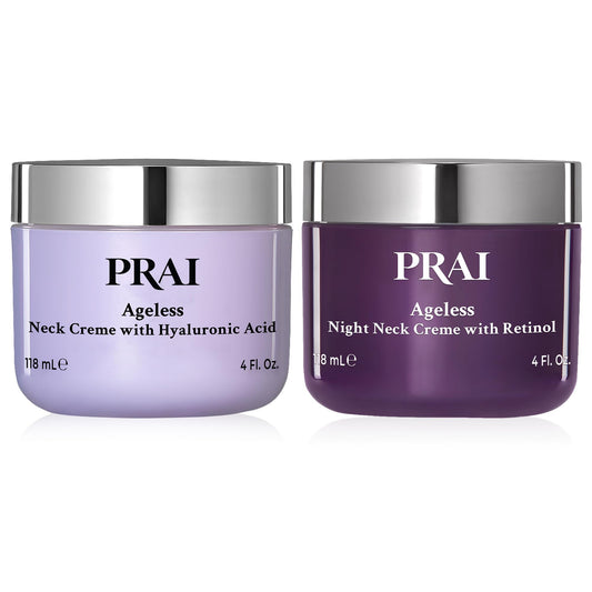 PRAI Beauty Ageless Day Neck Creme jar for firmer, smoother neck.