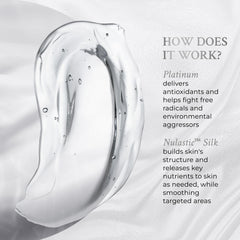Applied preview of PRAI serum for gentle under-eye lift