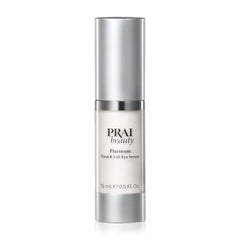 PRAI Beauty Platinum Firm and Lift Eye Serum bottle for under-eye care