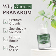 Pranarom organic ingredients label highlighting sunflower and macadamia oils.