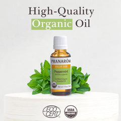 Pranarom peppermint oil blends ideas with citrus and florals.