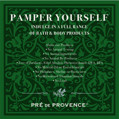 Post-shower use by Pre de Provence promotes smooth, hydrated skin.