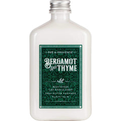 Pre de Provence Bergamot and Thyme body lotion bottle provides lightweight hydration.